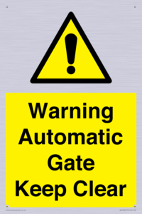 Warning Automatic Gate Keep Clear